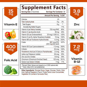 OEM/ODM Beautifully Designed Daily Health Support <b>Vitamin</b> <b>Gummies</b> for Adults Private Labels Complex <b>Vitamins</b> Minerals - Product Image 6