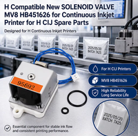 Nouvelle électrovanne compatible H MV8 HB451626 pour imprimante à jet d'encre continu, pièces de rechange H CIJ
