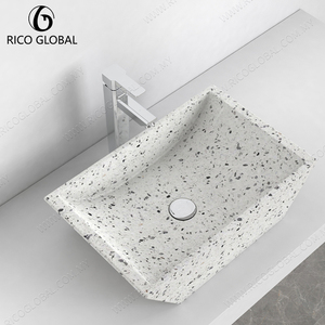 Modern Luxury Terrazzo Bathroom Sink Solid Surface Vanity Basin Home Hotel Matte Finish Artificial Stone Wash Malaysia DS-1053A - Product Image 6