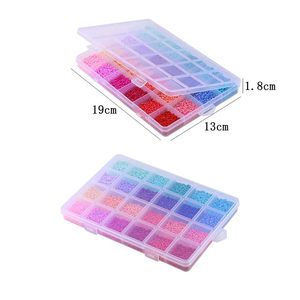 3mm Kem hỗn hợp loạt pha lê hạt lỏng 24 hộp đầy màu sắc thiết lập với rắn đầy màu sắc hạt thủy tinh trang sức phụ kiện kết hợp - Product Image 5