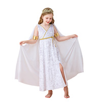 Costume de performance pour enfants Halloween, Robe Toga Athéna de la mythologie grecque, Robe de fille romaine antique, ODM
