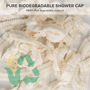 <span class=keywords><strong>Bonnet</strong></span> <span class=keywords><strong>de</strong></span> <span class=keywords><strong>bain</strong></span> jetable sur mesure, durable, imperméable, biodégradable, écologique, en PLA et amidon <span class=keywords><strong>de</strong></span> maïs, pour hôtel - Product Image 5