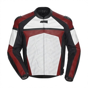 Veste de moto en cuir de vache véritable pour homme/Chaquetta, équipement de protection CE niveau 2 avec bosse de protection - Product Image 1