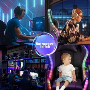 Alemania Venta superior Mit HIFI <span class=keywords><strong>Stereo</strong></span> Lautsprecher Silla de oficina Música Altavoces Bluetooth Silla de juegos barata Gaming-Stuhl Mit LED - Product Image 5