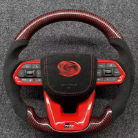 Volant de direction automobile en fibre de carbone pour Toyota LC Alphard 80 Series Hilux Land Cruiser Crown, accessoires de remplacement