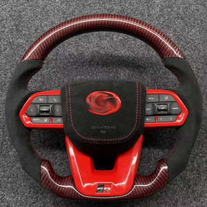 Volant de direction automobile en fibre de carbone pour Toyota LC Alphard 80 Series Hilux Land Cruiser Crown, accessoires de remplacement - Product Image 2