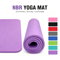 Tapis de fitness rectangulaire plat personnalisable en NBR, haute résilience, absorption des chocs, coussin de sol pour la calisthénie à domicile