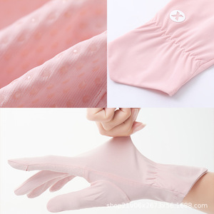 <b>Sunscreen</b> Gloves For Women Ice Silk Thin UV Protection Summer Outdoor Driving Cycling Sports Gloves - Product Image 5