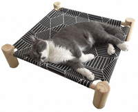 Lit de camping pour chat en bois massif, robuste et écologique, emballage en carton, pour petits animaux, vente en gros d'usine