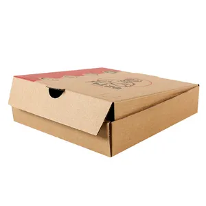 Компактная глянцевая ламинированная коробка из гофрированной бумаги для пиццы, 33 см, Caixa De Congelada