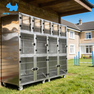 Profesyonel Tasarım Paslanmaz Çelik 304 Köpek Kulübesi Büyük Köpek Kafesi Banka Tipi Evcil Hayvan Köpek Kafesleri Modüler Sandıklar Evcil Hayvan Kafesi - Product Image 1