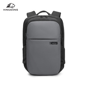 Kingsons Men's Business Laptop <b>Backpack</b> Black And Gray Water Resistant For Travel And <b>College</b> Use - Product Image 4