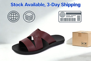 빅사이즈 EUR 40-47 남성용 여름 미끄럼 방지 내마모성 샌들 신상 캐주얼 피셔맨 스타일 가죽 비치 슬리퍼 PU 플랫 - Product Image 6