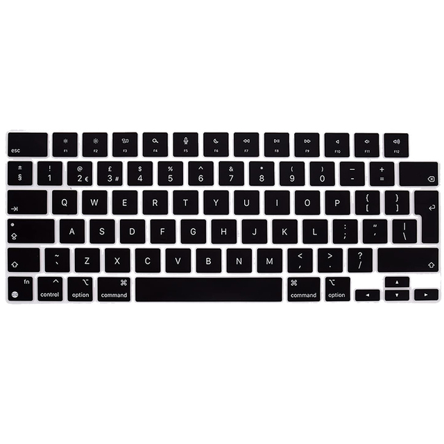 English Keyboard Cover Skin for MacBook Air13.6" 15 A3113/A3114/A2681/A2941&Pro14" 16.2 A2918/A2992/A2779/A2780/A2991 EU Version