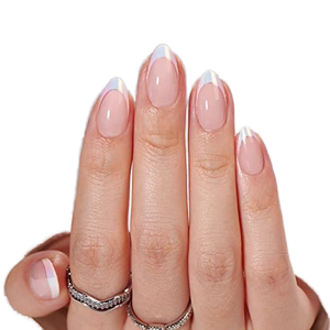 AIERFEI 30 pièces miroir <span class=keywords><strong>Chrome</strong></span> français Gel vernis à <span class=keywords><strong>ongles</strong></span> conseils court amande brillant presse sur les <span class=keywords><strong>ongles</strong></span> en gros nu <span class=keywords><strong>faux</strong></span> <span class=keywords><strong>ongles</strong></span> - Product Image 1