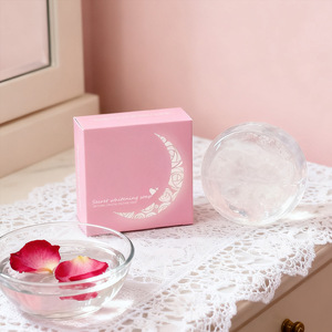 <span class=keywords><strong>Savon</strong></span> nettoyant doux hydratant et blanchissant aux enzymes de cristal Yoni 60g pour les zones intimes des femmes, fait main, transparent, pour le bain - Product Image 2