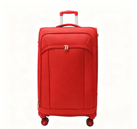 Erweiterbarer Wasserdichter Roter Oxford-Stoff Multi-Taschen Geräuscharmer Spinner-Rad Trolley-Koffer