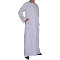 Robe musulmane blanche Thobes islamique pour homme arabe Vêtements islamiques de Dubaï pour homme