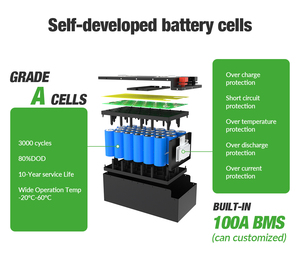 Batería LFP de 60V100Ah con Celdas de Grado A, Almacenamiento de Larga Duración, Diseño Ligero para Vehículos Eléctricos de 4 Ruedas - Product Image 6