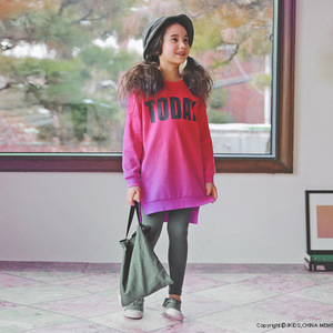 Children's No Logo Casual Autumn Knee Length Short Front Long Back Reversible Long Sleeve Fleece <b>Hoodie</b> - Product Image 3