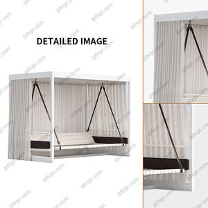 Mecedora de aluminio para patio al aire libre, tumbona, cama de día con dosel y columpio, hamaca - Product Image 6