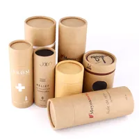 Tubo de embalagem redondo de papel para chá, tubo de papel de grau alimentar de café, embalagem telescópica longa branca
