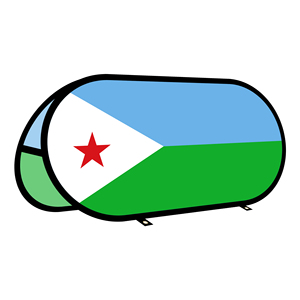 Djibouti Oval Pop up <b>Banner</b> Warp-knitted Fabric for Outdoor Advertising Promotion Outdoor Tent - Product Image 1