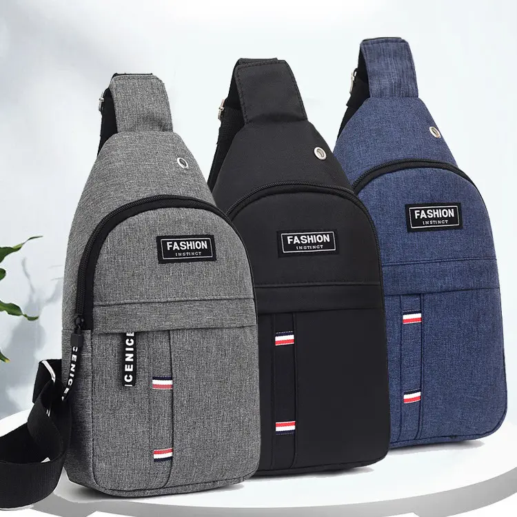 2024 New Multifunctional Chest Bag Men's Fashion Trend Oxford Cloth Shoulder Bag Korean Style Casual Messenger Bag