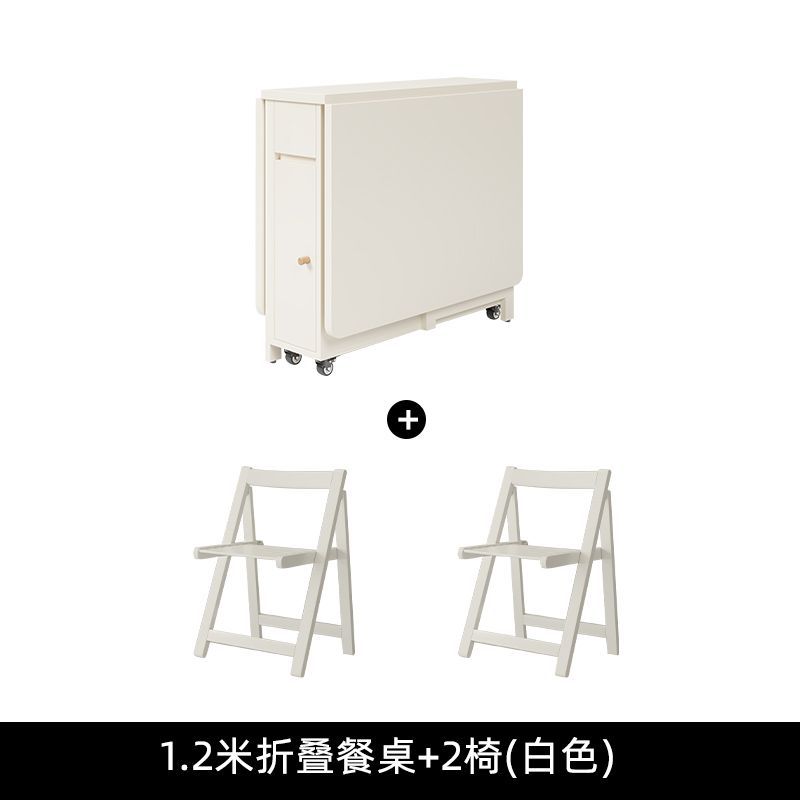 1.2m bianco con 2 sedie