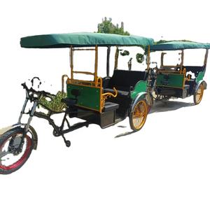 Risciò Triciclo Elettrico a Tre Ruote e Due File per Trasporto Turistico - Product Image 1