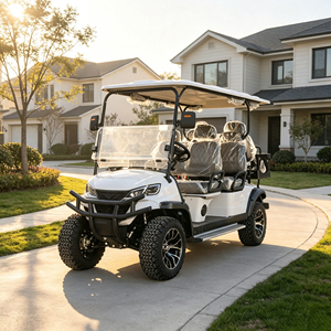 Voiture de golf électrique <span class=keywords><strong>Rainbow</strong></span> 4 places 72V Lithium certifiée DOT pour le marché américain avec sièges haut de gamme et batterie longue portée - Product Image 1