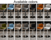 Chaises de bar en PU légères et durables à assise large, dossier haut et élégant, pour bars à domicile et espaces extérieurs modernes (gym) - Offre Spéciale