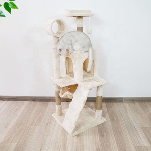 Pohon Kucing Memanjat Besar Kayu Mewah Tempat Cakar Pohon Kucing Menara Kondominium - Product Image 5