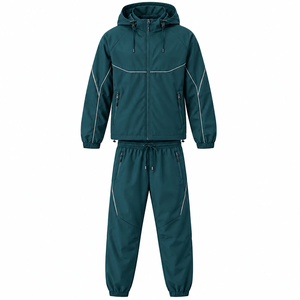 Conjunto de Chaqueta y Pantalones Cortavientos Personalizados para Hombre, Ligeros, de Poliéster, para Deportes al Aire Libre, Correr y Entrenamiento Físico - Product Image 4