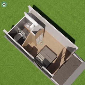 Casa Modular de 35 m2 con Marco A, 1 cama, 1 baño, nuevo diseño, cabaña prefabricada, complejo turístico Modular, <span class=keywords><strong>Chalet</strong></span> en Perú - Product Image 4