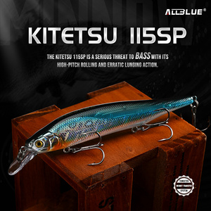 ALLBLUE <span class=keywords><strong>KITETSU</strong></span> 115SP Wobbler Suspender señuelo de pesca 115mm 15,4G plástico duro Minnow Pike Bass percha cebo Artificial aparejos - Product Image 2