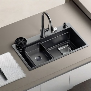 Kitchen sink 304 stainless steel wash basin large single sink sink volcanic pattern integrated wash basin - Product Image 1