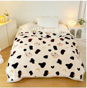 Manta de lana de punto Raschel de poliéster 100% al por mayor con estampado personalizado con diseño geométrico tamaño King para invierno - Product Image 4