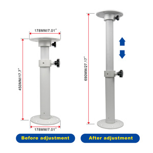 Adjustable Height Aluminum Alloy <b>Table</b> <b>Leg</b> Pedestal Base for Outdoor Use Round Minimalist Design XBL127 - Product Image 3