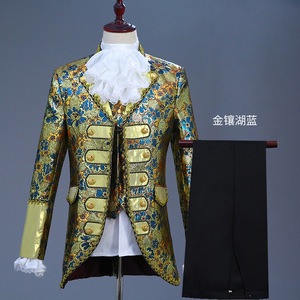 Abito da Spettacolo per Uomo Adulto, <span class=keywords><strong>Costume</strong></span> da Corte Europea, Abito da Principe Azzurro per Palcoscenico, Stile Retrò Europeo per Teatro - Product Image 5