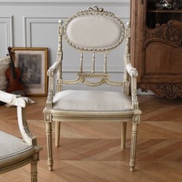 Fauteuil d'appoint en bois sculpté rétro Yicheng, fauteuil de loisirs vintage pour studio photo, gîte et salon