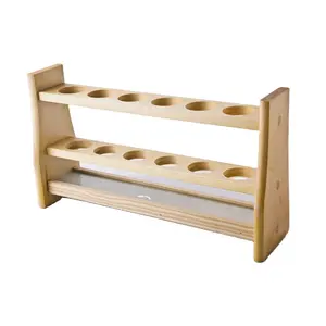 Direct Factory High Quality Cheap Wooden Colorimetric Tube Rack/ Wooden Test Tube Rack/Wooden Pipette Tube Rack Heqi