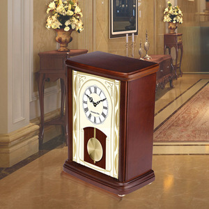 Solid Wood Clock European Style Rectangle Westminster Chime Living Room Decorative Musical Clock - Product Image 3