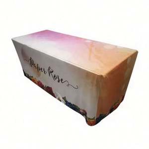 Mantel Verde, Azul, Rojo y Negro, Mantel con Diseño de Rayas, Mantel de Spandex - Product Image 2