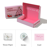 Caja de Cartón Corrugado de Lujo Reciclable para Regalos de Navidad, Colorida, Tamaño Personalizado, Resistente, para Juguetes, Zapatos, Ropa Interior, Embalaje para Envíos