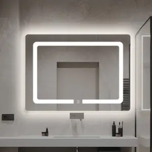Fullkenlight specchio da bagno impermeabile living bath hotel rettangolo led light smart mirror