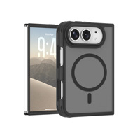 Étui de téléphone portable magnétique pliable pour iPhone Duo, finition mate, translucide, antichoc, protection intégrale