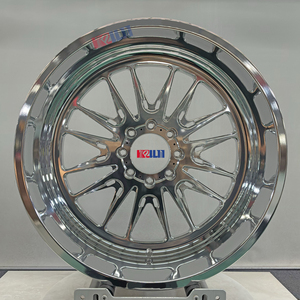 ล้อฟอร์จขนาด 24x12 ขัดเงา ล้อเดี่ยว ฝาครอบดุมล้อแบบลอยตัว ขอบล้อแบบกำหนดเอง - Product Image 1