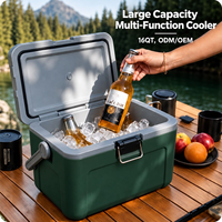 Conteneur compact de 16 QT pour glace, coque renforcée, cordon élastique, pour la restauration extérieure, approvisionnement pour importateurs