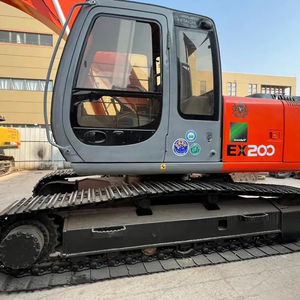 Excavatrice sur chenilles Hitachi EX200-5 d'occasion Moteur 6BG1 Bon matériel de construction avec composants PLC Core-Moteur de pompe à vendre - Product Image 1